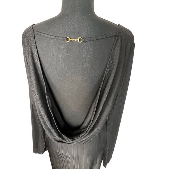 WOMEN'S LONG PLUNGING BACK DRESS SIZE L NWOT - Picture 3 of 8